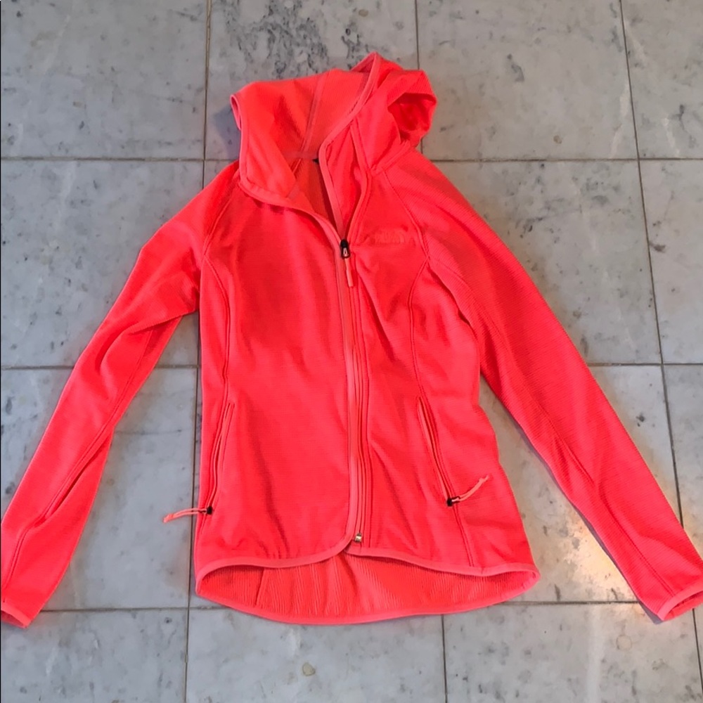 The North Face fleece lined zip up hoodie size XS